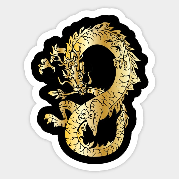 Gold Dragon 03 Sticker by Verboten